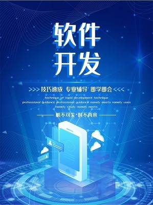 藍(lán)色軟件開發(fā)科技海報(bào)下載